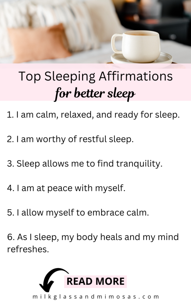 top sleeping affirmations list